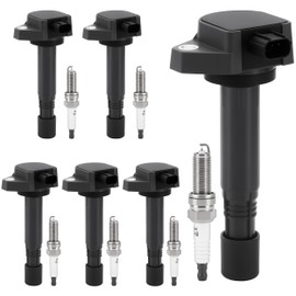 PZ Ignition Coil Pack and Iridium Spark Plugs Compatible with Acura MDX ZDX 2010 2011 2012 2013 3.7L V6 Set of 6 Replaces#UF624 5C1722 E1124