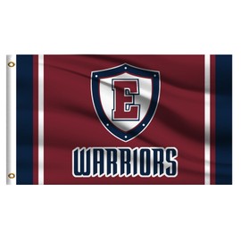 College Flag Outdoor Compatible for Eastern Connecticut Warriors,Outside 3x5 Banner, Double Sided