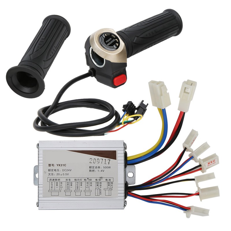 24V 500W Brush Controller with LCD Display Electric Quantity Throttle