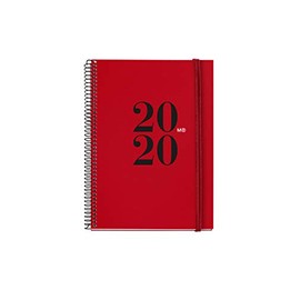 Miquelrius 34305 2020 Week to View Horizontal Diary 155 x 213 mm Desk Urban Red Catalan