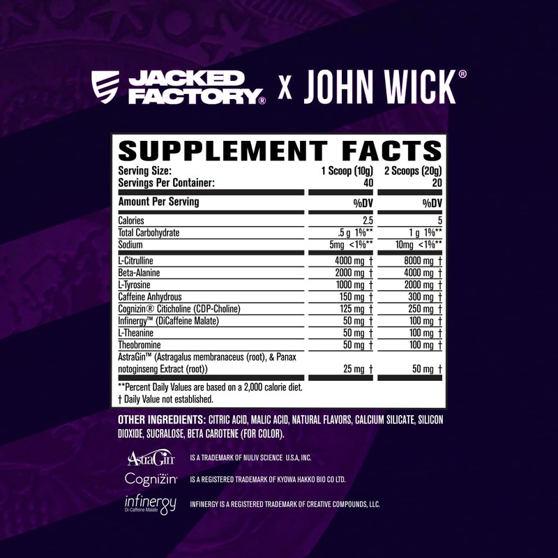 Jacked Factory X John Wick - Wick Mode Pre Workout