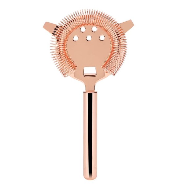 Niady Rose Gold Cocktail Strainer Bar Strainer Stainless Steel Cocktail Strainer Shake Drinks Ice Mixed Filter for Bar Club Party (Rose Gold)