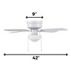 Portage Bay 51491 Cherry Hill Ceiling Fan, 42, White
