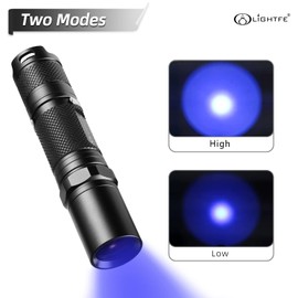LIGHTFE UV303D 365nm Black Light UV Flashlight High Power Professional Pocket UV Light