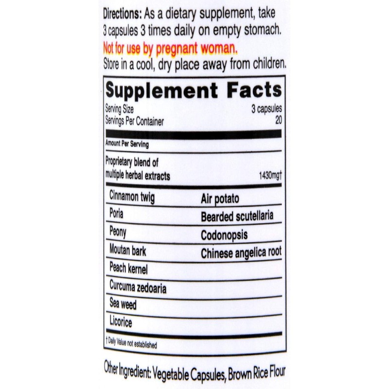 Balanceuticals Ovary & Uterus Clean, 500 mg Dietary Supplement Capsules,