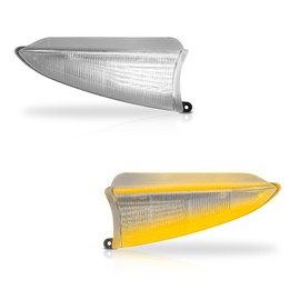 VIPMOTOZ Pair Set Full LED Side Mirror Lights Turn Signal Indicator Lamps Assembly Replacement Compatible with 2003-2006 Ford Expedition Chrome Housing Clear Lens, 2-Piece Driver & Passenger Side Kit