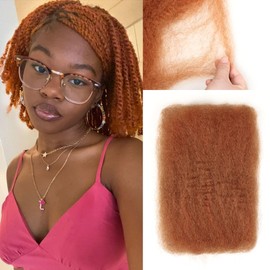 Sangtok 14 inch Afro Kinkys Bulk Human Hair, 100% 4C Human Hair for Dreadlock Extensions,Repair Locs,Mini Twists and Braids (50g/Pack), 350