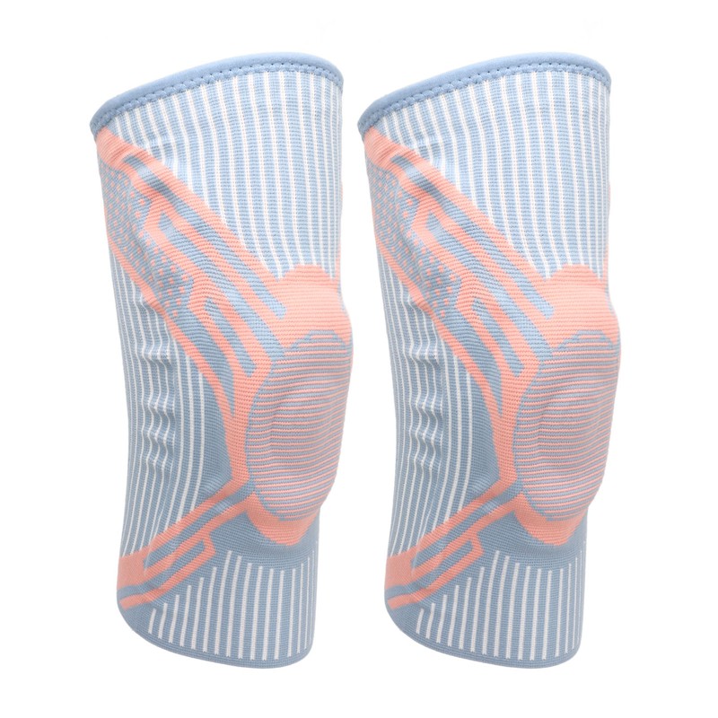 1 Pair Knee Brace Thickened Pads Breathable Mesh Silicone Spring