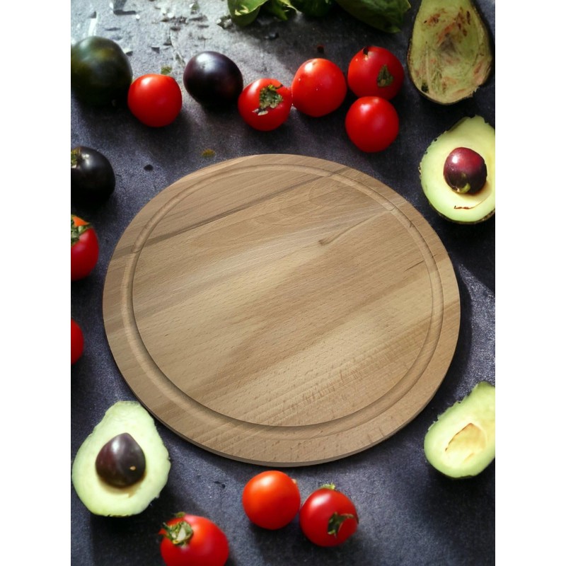 EFO Round chopping board, wooden board, wooden base, chopping board,
