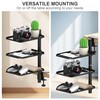 POWNEW 3 Tier Metal Clamp On Desk Shelf - 360°