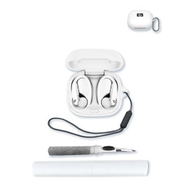 Case for Beats Powerbeats Pro 2 Wireless Bluetooth Earbuds-Noise Cancelling,Soft Protective,BOVUGAC Silicone Case Cover for Powerbeats Pro 2 Earbuds with Keychain & Cleaning Kit & Lanyard-White