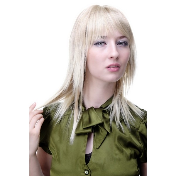 WIG ME UP - 6078-27T613 Wig Blonde Mix Half Straight Hair with Bangs Cool Look