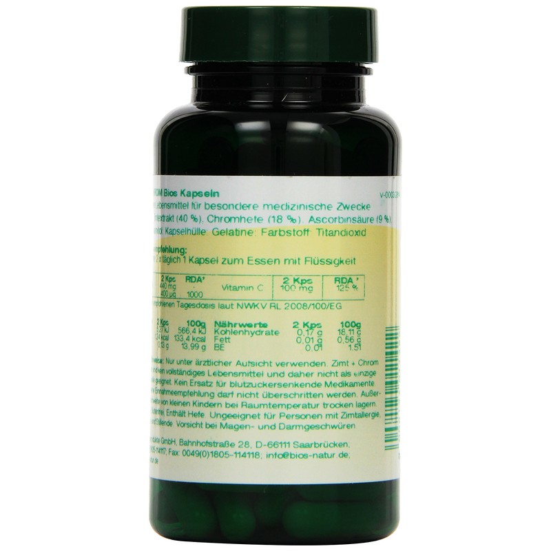 Bios Cinnamon and Chrome, 100 Capsules, Pack of 1 (1