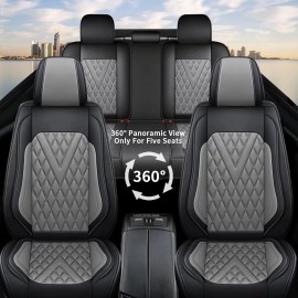 Unbranded Fit For Toyota Tacoma 2016-2024 Car Front and Rear PU Leather Pad 5-Seat Covers