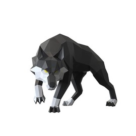 YAIUNHIQ Wolf Creative DIY Three-Dimensional Paper Sculpture Model Handmade Origami Decoration Paper Art Trendy Game Ornaments