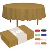 D&Z 6 Pack Gold Plastic Tablecloth Table Cloth 84" Round