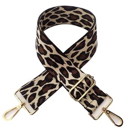 Adjustable Bag Strap for Handbags 5 cm Wide Leopard Print Shoulder Strap Shoulder Strap Bag Strap Women's Accessories 80-130 cm Shoulder Strap for Shoulder Bag DIY Accessories for Bag Beige
