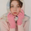Dederit Dederrit Heart Ribbon Cubic Finger Hole Touch Wool Knit