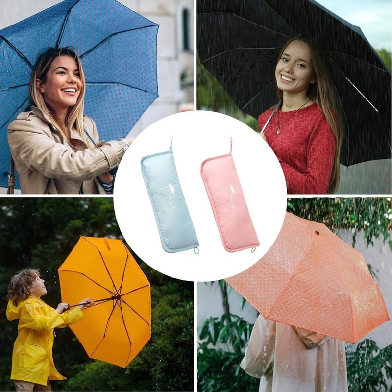 Umbrella Cover, Set of 2, Microfiber Folding Umbrella Bag, Quick
