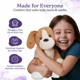 Warmies Plush Beagle Microwavable Large, Heatable Weighted Plush Toy with French Lavender Scent for Adults and Children