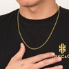KRKC Real 14K Gold Filled Chain, Flat Diamond-Cut Miami Cuban