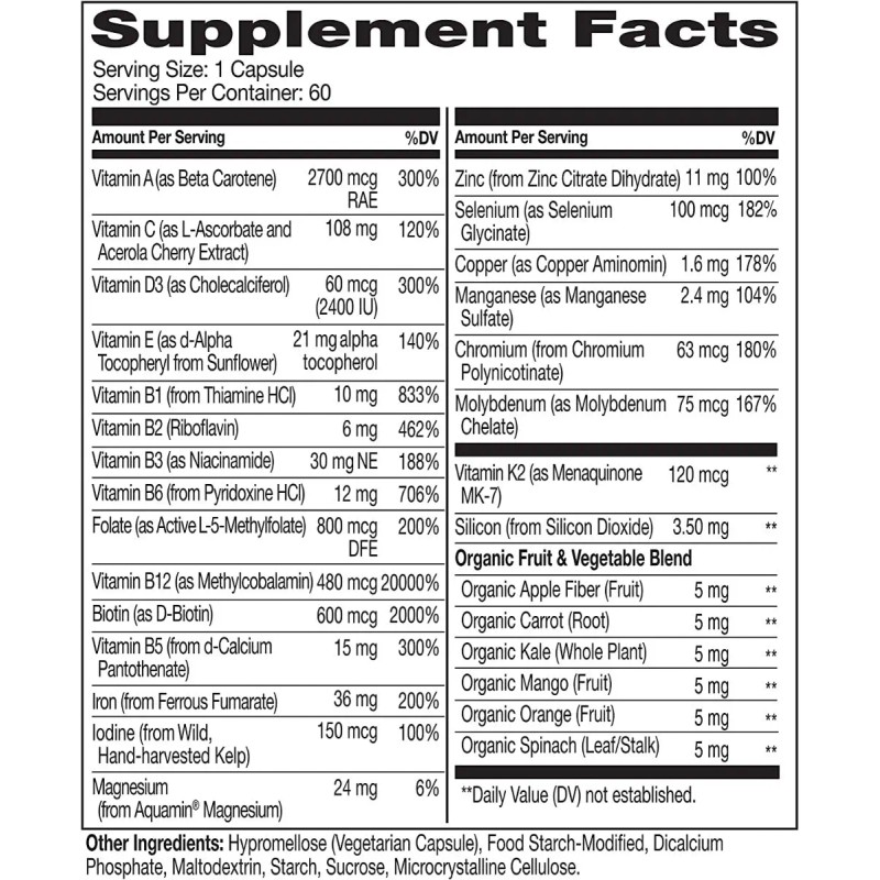Naturelo Multivitaminico Bariatrico Completo Hierro Capsulas Pacientes Cirugia Bariatrica Sabor