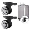 ZAWELIYO 1 Pair Suitcase Casters, PP PET Luggage Swivel Wheels