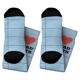 Accounting Socks I Love Spreadsheets 1-Pair Novelty Crew Socks
