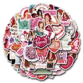 50PCS Singer Merch Stickers, Cute Cartoon American Singer Aesthetic Vinyl Waterproof Decals for Laptop Bumper Skateboard Water Bottles Computer Phone for Adult Teens Party Favors