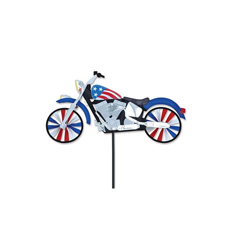 22" Patriotic Motorcycle Wind Spinner