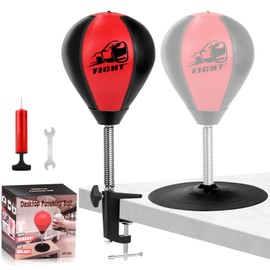 NZQXJXZ Punch Bag for Desk, Punching Ball Table with Super Strong Suction Cup and Table Clamp for Office Table and Counter, Funny Gift for Friends or Coworkers