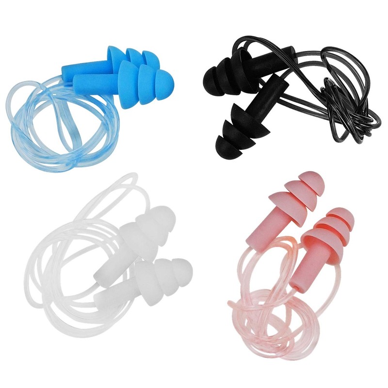 Noise Cancelling Ear Plugs with Cords 4 Pairs, Noise Reduction
