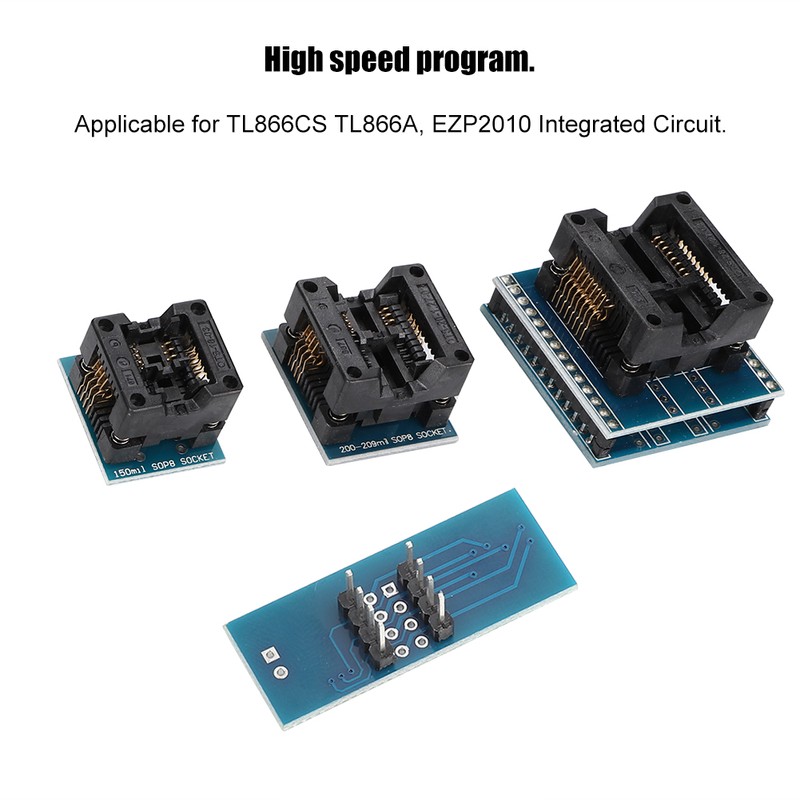 9 Piece Programmer Adapters Sockets Kit for TL866CS TL866A EZP2010