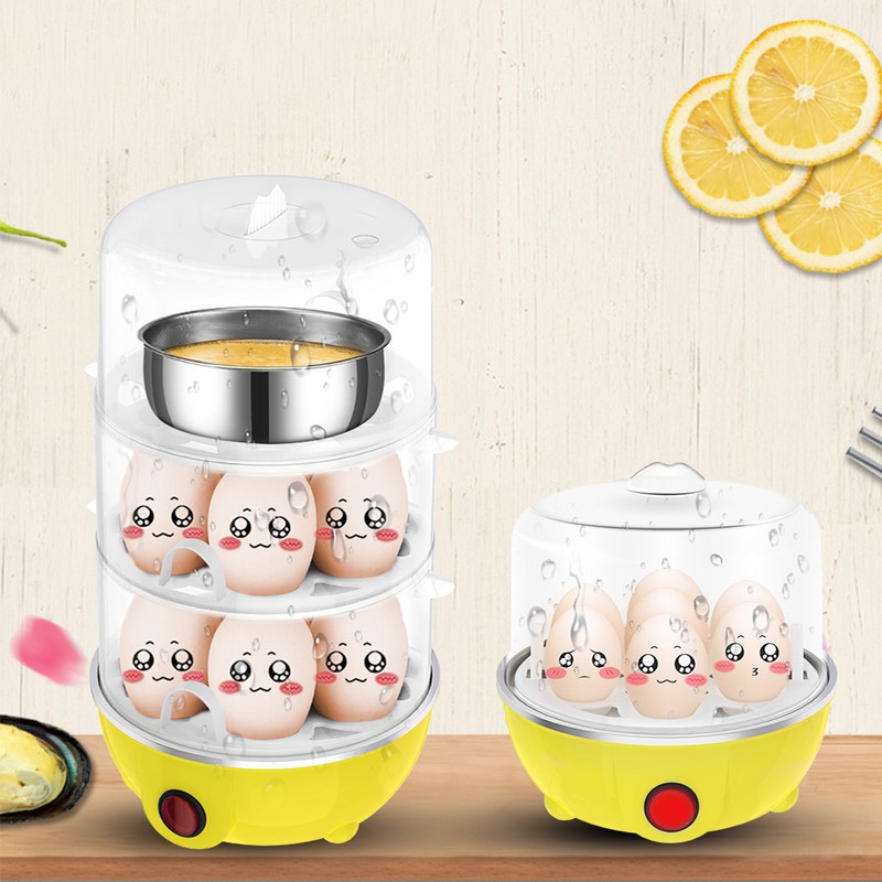 Multifunctional Ttriple Layer Electric Eggs Boiler Cooker Steamer Chinese Plug