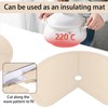 2 PCS Lazy Susan Shelf Liner,Silicone Waterproof Shelf Cabinet Liner,Non