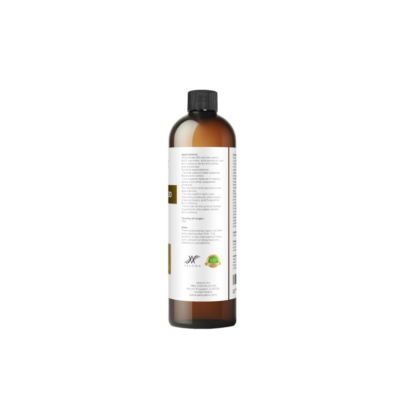 velona Polisorbato 82 - 8 onzas, grado alimenticio y cosmético,