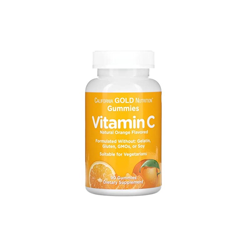 California Gold Nutrition Vitamin C Gummies, Natural Orange Flavor, Gelatin