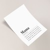 Mama Poster DIN A4: Mama Definition