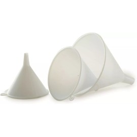 Norpro Plastic Funnel, Set of 3, Three, White