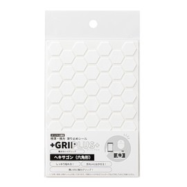 GRIPLUS Ultra Thin Strong Anti-Slip Seal, Hexagon (Hexagon), Postcard Size, 1, White