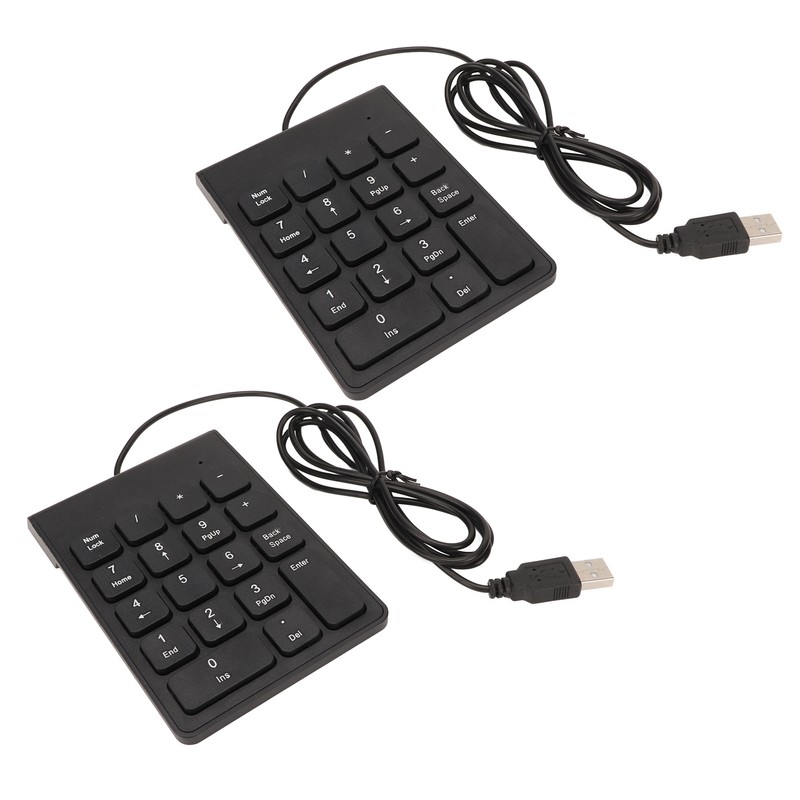 Wired Number Pad 18 Keys Ergonomic USB Plug and Play
