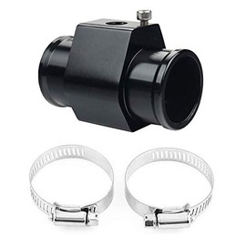 Universal Water Temp Joint Pipe Water Temp Temperature Joint Pipe Sensor Gauge Radiator Hose Adapter, (Black, 30mm)