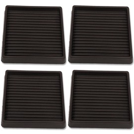 Furniture Caster Cups (8 Pack, 3" x 3"), Furniture Cups for Hardwoode Floors, Rubber Furniture Caster Cups, Bed Stoppers, Couch Stoppers