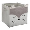 Atmosphera Children's Storage Box Fox Velvet Grey Grey
