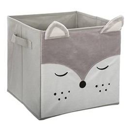 Atmosphera Children's Storage Box Fox Velvet Grey Grey