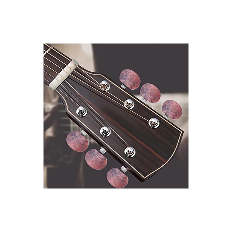 6 PCS Tuner Buttons Guitar Machine Head Semicircle Tuning Peg