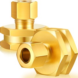 3/8" OD Compression x 3/4" FHT Compression Garden Hose Threaded Female Adapter 3/8" OD Compression x 3/4" FHT Brass Female Hose Adapter 3/8" to 3/4" Hose Adapter (2 Packs)