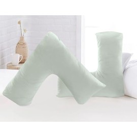 Luxury Microfiber V-Shaped Pillowcase – Ultra Soft, Breathable & Wrinkle-Resistant – Support Pillow Cover for Pregnancy, Nursing & Orthopedic Comfort – Machine Washable (Duck Egg)