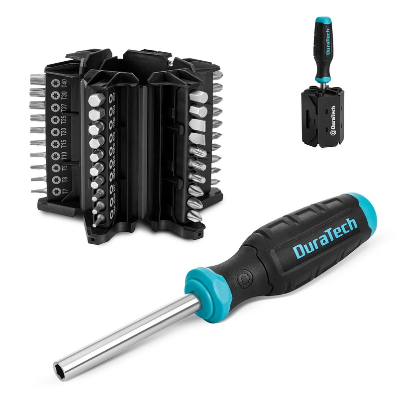 DURATECH Screwdriver, Multi-Function Screw Driver Set with 60 Replaceable Cr-V