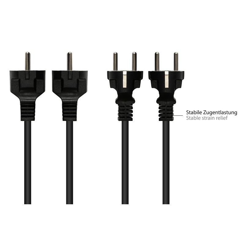 Good Connections P0005-S018 Power Cable 1.8 m Type E+F (CEE